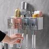 Toothbrush Holder Toothpaste Squeezer Set Simple Installation Wall Mounted Bathroom Toothbrush Holder