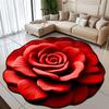 Stain-Resistant Peony Rug: Easy-Clean, Non-Slip Absorbent Mat for Home, Study, or Bathroom.