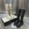 Дизайнерские женские сапоги до колена, модные элегантные туфли на молнии, осенне-зимние женские сапоги на платформе и каблуке в рыцарском стиле