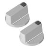 2Pcs 6mm Zinc Alloy Home Kitchen Gas Stove Knobs Cooker Oven Cooktop Metal Switch Control