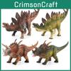 Lifelike Children's Dinosaur Models Including Stegosaurus And Triceratops In Eye-catching Colors For Play