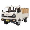 WPL JAPAN Suzuki Carry 1/10 Scale Light Truck RC Car D12 RTR 2WD with Original Sticker, Cargo, Technical Approval Mark, and Battery (2WD, White)