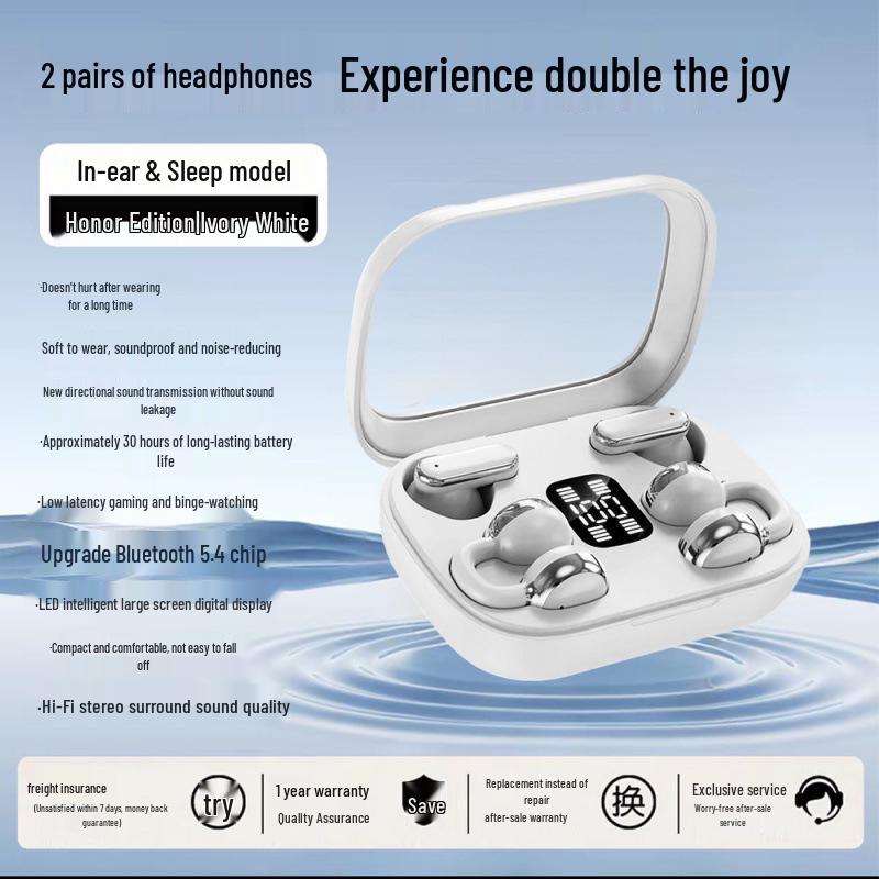 Bluetooth-наушники-вкладыши с HD-дисплеем и долгим временем работы от аккумулятора