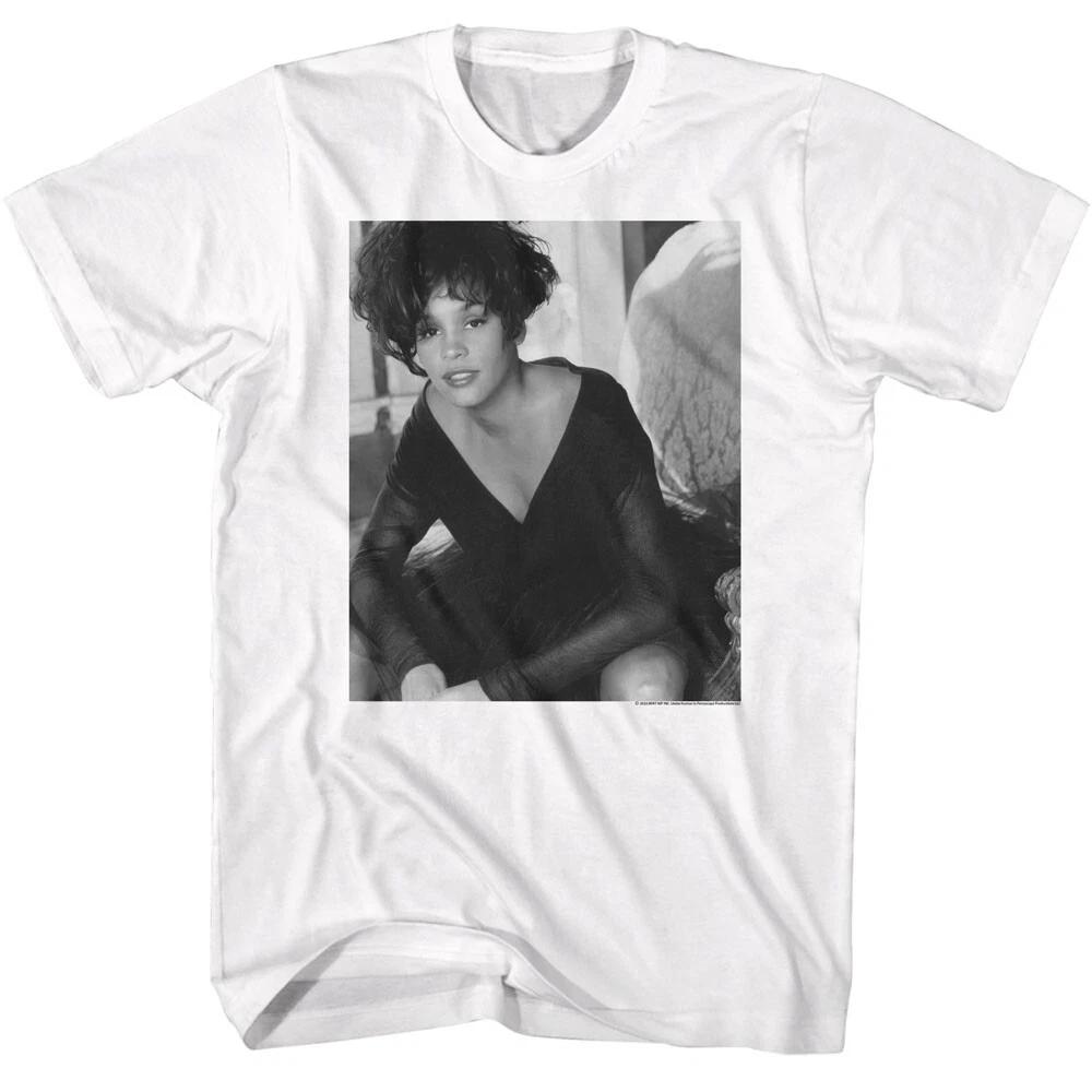 Whitney Houston Soul Diva B/W Sexy Photo Men's T Shirt R & B Pop Music Merch