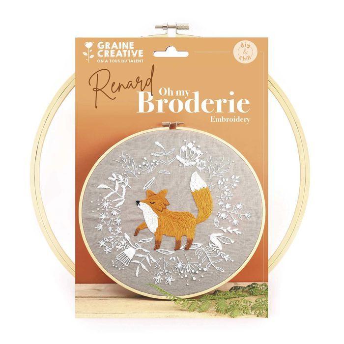 Kit broderie décorative renard