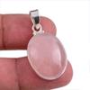Натуральный Розовый Кварц Драгоценный Камень Ручной Работы 925 Стерлинговое Серебро Подарок Подвеска 1.50" c6i17