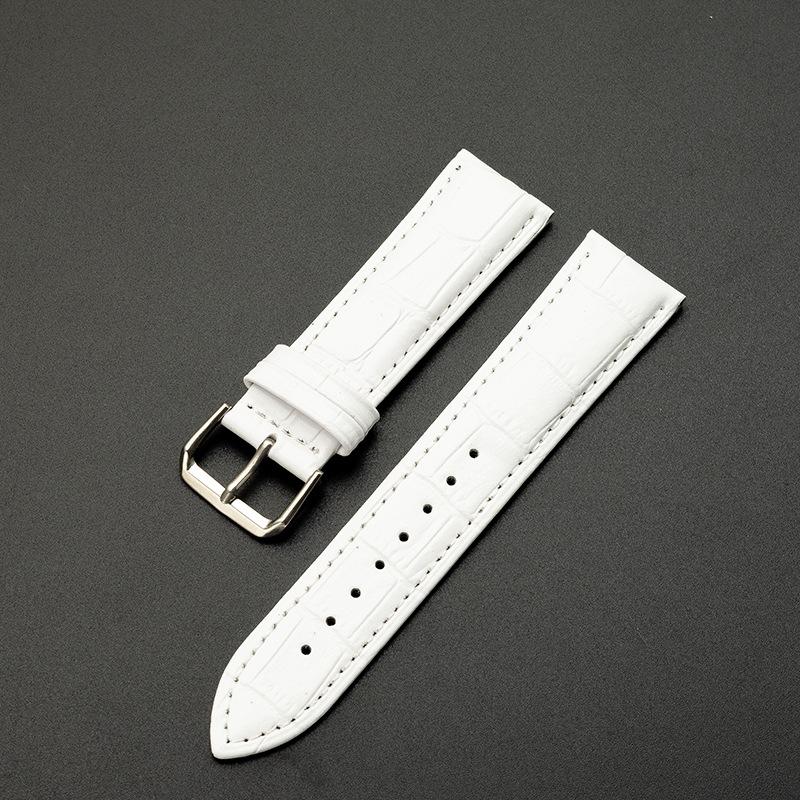 High-quality leather strap calfskin watch with bamboo pattern color strap pin buckle strap, watch accessories