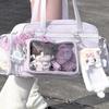 Y2K Концертная Сумка Ita Bag JK Большой Вместимости Наплечная Сумка Милая Девушка Прозрачный Рюкзак Выставка Дисплей для Значков DIY Сумка Через Плечо