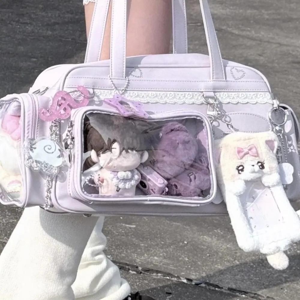 Y2K Новая Концертная Сумка Ita Bag JK Большой Вместимости Наплечная Сумка Милая Девушка Прозрачный Рюкзак Выставка Дисплей для Значков DIY Сумка Через Плечо