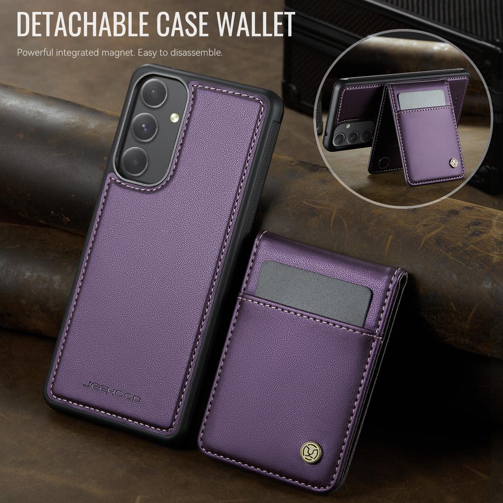 Для Samsung Galaxy A54 5G Кожаная задняя крышка Совместимый с MagSafe Чехол для телефона JEEHOOD J06 с карманом для карт Блокировка RFID