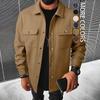 Windproof Corduroy Jacket For Men With Dual Button Closure For Casual Streetwear