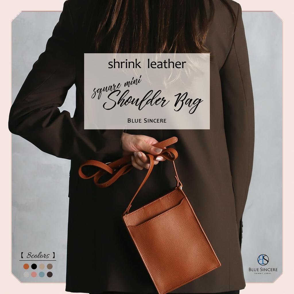 Genuine Leather Smartphone Crossbody Vertical Lightweight Mini Smartphone Shoulder Bag for MP1 [BLUE SINCERE] Pouch, Bag, Style, Women/Mila (Metallic