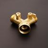 Garden Hose Y Valve Connectors Brass Hose Splitter With Solid Brass Handle Brass Y Valve Water Garden Hose Adapter 2 Way