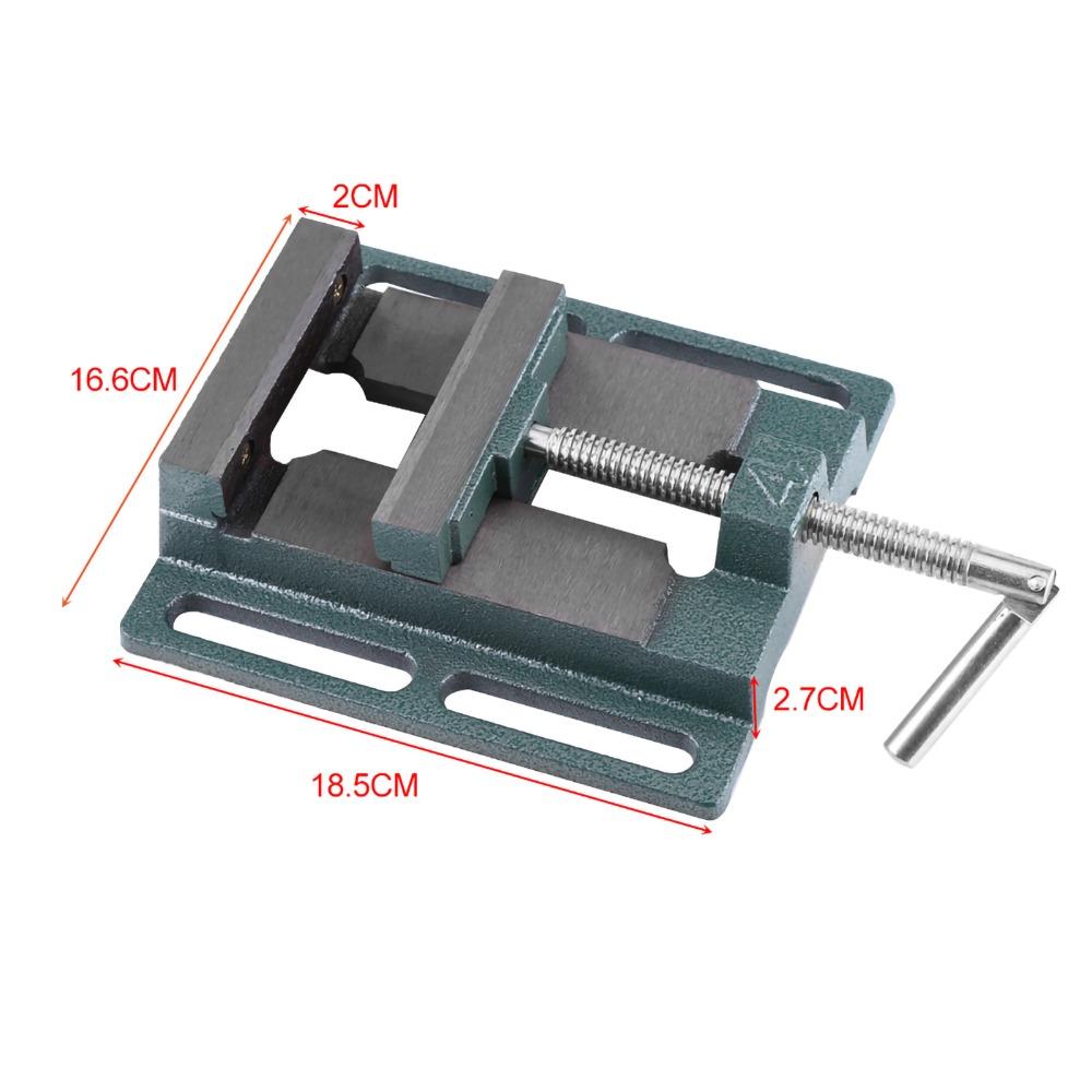 4" Opening Size Drill Press Vice Cast Iron Bench Clamp Vise Machine Bench Top Mount Woodworking
