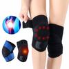 1Pair Tourmaline Self-Heating Knee Leggings Brace Support Magnetic Therapy Knee Pads Adjustable Knee Massager Health Care