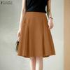 Женские повседневные свободные летние юбки с эластичной резинкой на талии