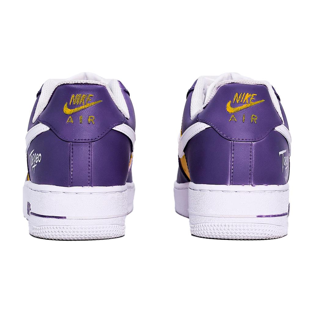 Nike Nike Air Force 1 Низкие, износостойкие, для скейтбординга, мужские, фиолетово-желтые CW2288-111(Команда631- СУМКА)