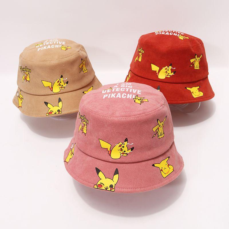 Pikachu Bucket Hat For Kids Premium Quality Cartoon Fisherman Cap