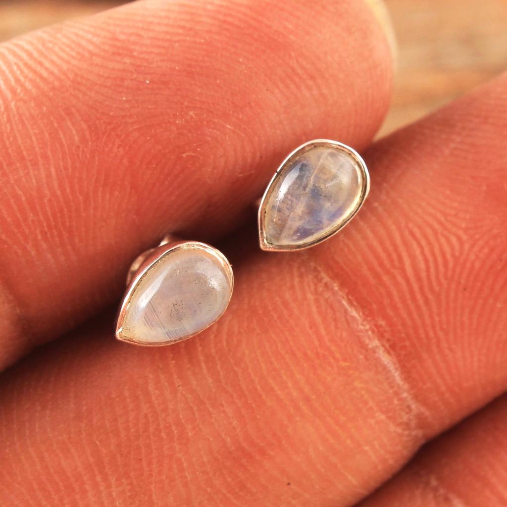 Серьги-гвоздики из натурального лабрадорита с сердоликом и лунным камнем, ювелирные изделия ручной работы из 100% стерлингового серебра 925 пробы