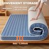 Breathable Knit Sponge Mattress Topper - Cool Latex and Memory Foam, Foldable, Ideal for Home, Dorms, Rental Homes, Camping, RV Use, Spot Clean Only