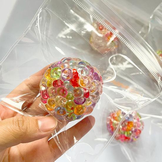 Цветной шарик-антистресс с бусинами, игрушка для снятия тревоги, сенсорная игрушка, для детей, подростков, взрослых, портативный мягкий шарик из ТПР, игрушка-пинч, игрушка-непоседа