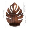 Decorative Wooden Monstera Shelf Rustic Photo Frame Storage Rack Wood Display Shelf  Office