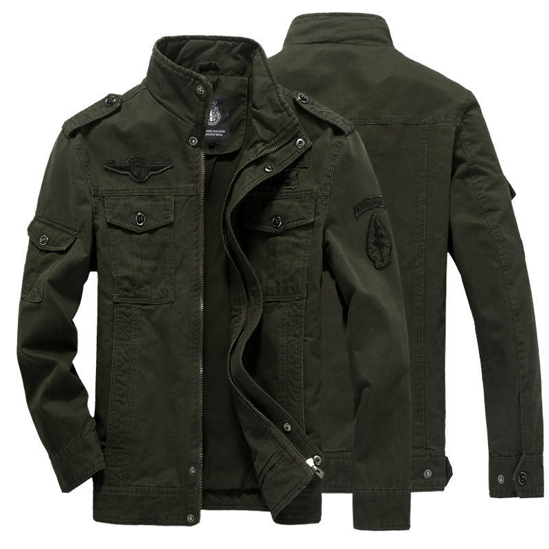 New Men's Jackets for Autumn and Winter, Military Casual Jackets, Large-size Men's Pure Cotton Jackets