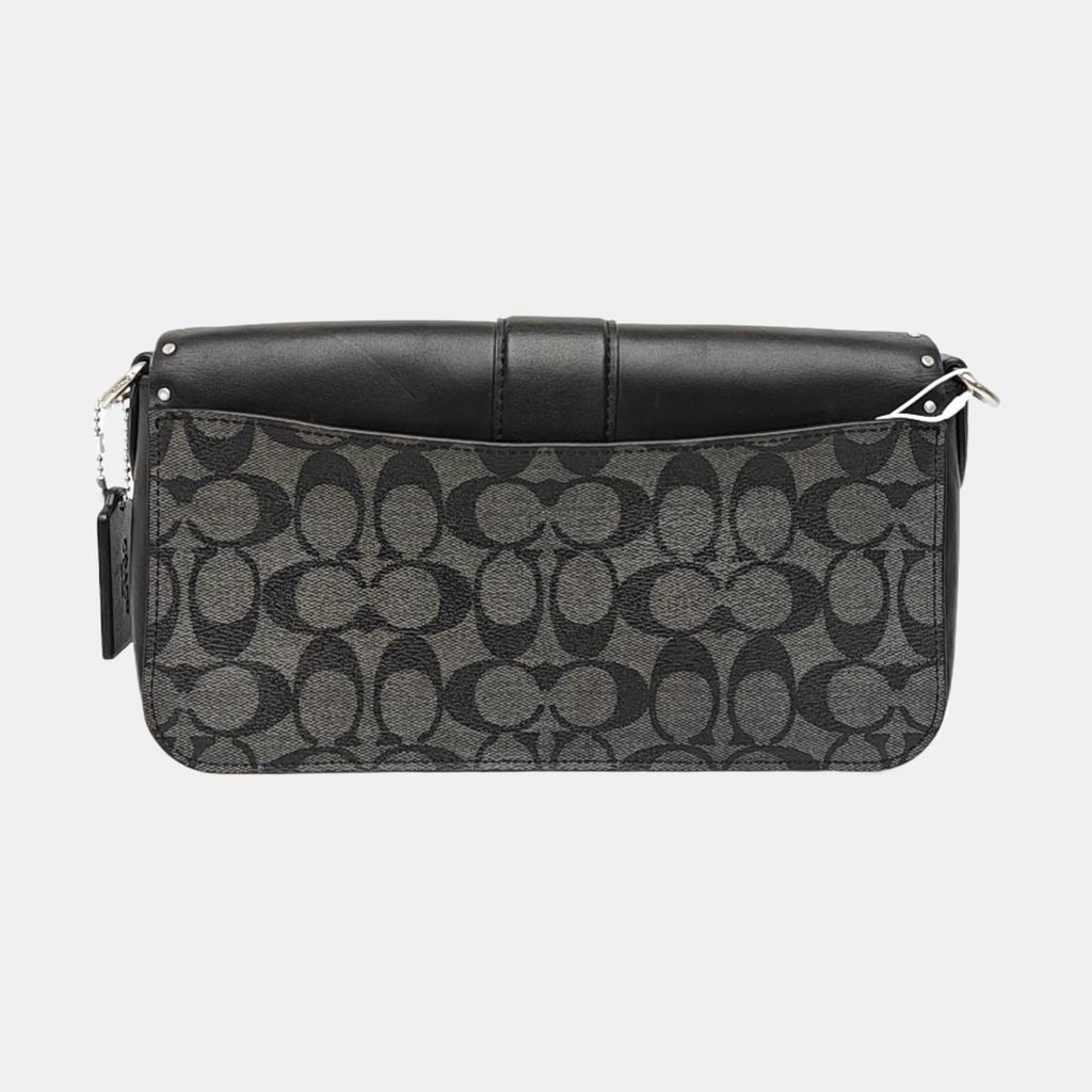 [Pre-Owned] Georgie 26 Classic Monogram Studded Carriage Logo Coated Canvas Underarm Bag Wine God Bag Crossbody Shoulder Bag Mediu - Very Good #PBX18D