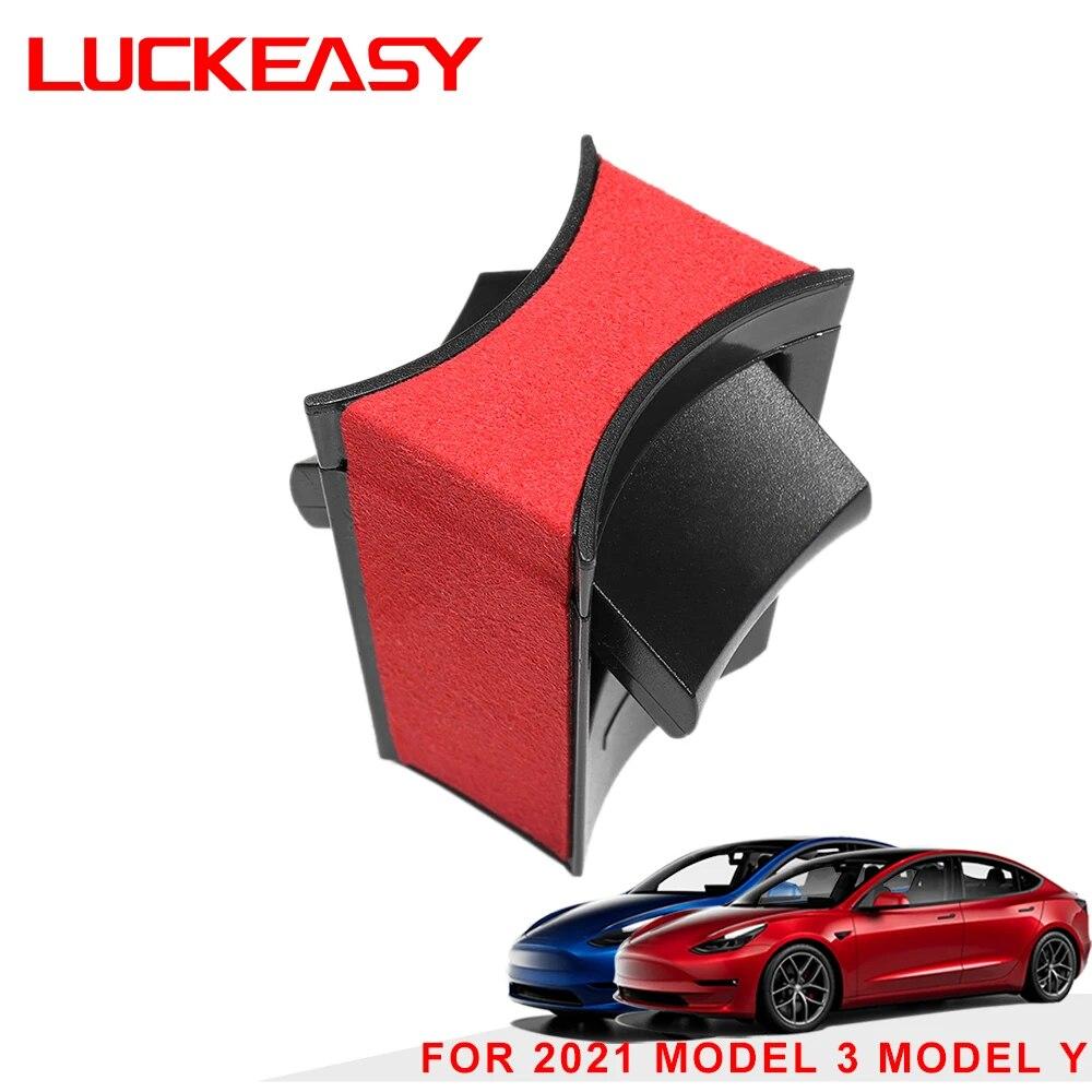 LUCKEASY For Tesla Model 3 Y 2017-2023 Car Water Cup Slot Slip Limit Clip ABS Cup Holder Clip Limiter Accessories Model 3