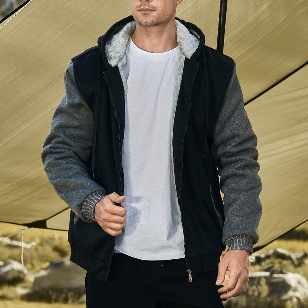 Мужской пуловер на молнии с длинными рукавами и капюшоном, топы, блузка