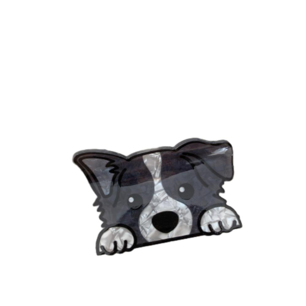 Acrylic Schnauzer Crab Clip Puppy Small Shark Clip Kawaii Cartoon Dog Hair Claw  Girls