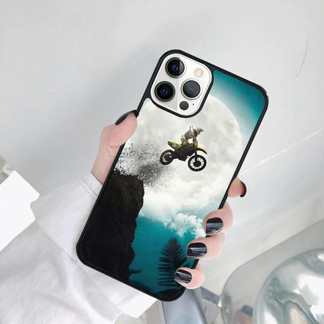 Moto Bike Motocross Phone Case Cover For iPhone 17 Air 15 16 14 11 12 13 Pro MAX Plus