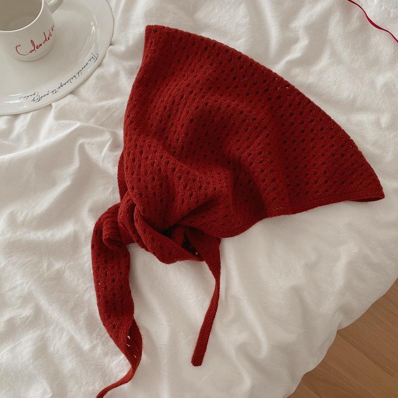 New Autumn and Winter Warm and Versatile Knitted Scarf Triangular Scarf Fashionable and High End Women's Warm Scarf