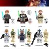 6 Pcs Star Wars Series Assembled Minifigures Building Blocks Kit, Mini Action Figures Toy Set with Accessories