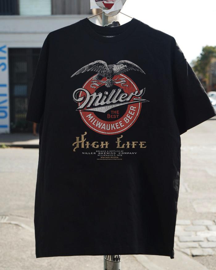 Футболка с принтом пива Coors Classic Miller High Life Винтажная S-5XL Унисекс