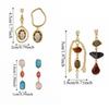 Elegant Asymmetric Earrings Zircon Vintage Earrings Gift Drop Dangle Earrings  Women