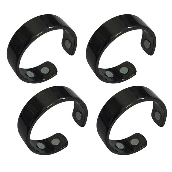 4Pcs Magnetic Therapy Rings Ultralight Comfort Fit Arthritis Pain Relief Stop Snoring Calming Ring for Women Men