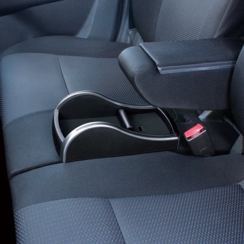 Tsuchiya Yac Car Interior Supplies Tray Bench Seat Console Black/Silver PF-317