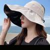 UV Protection Summer Sun Cap Foldable Sunscreen Bucket Hat Large Visor Sun Hat  Ladies