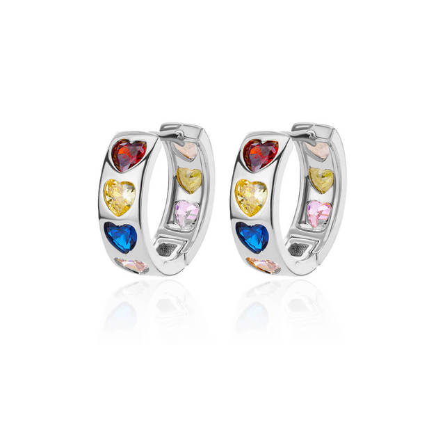 Женские мини-серьги с радужным цирконием из нержавеющей стали, геометрические круглые серьги, роскошные ювелирные изделия для свадебной вечеринки, подарок Bff