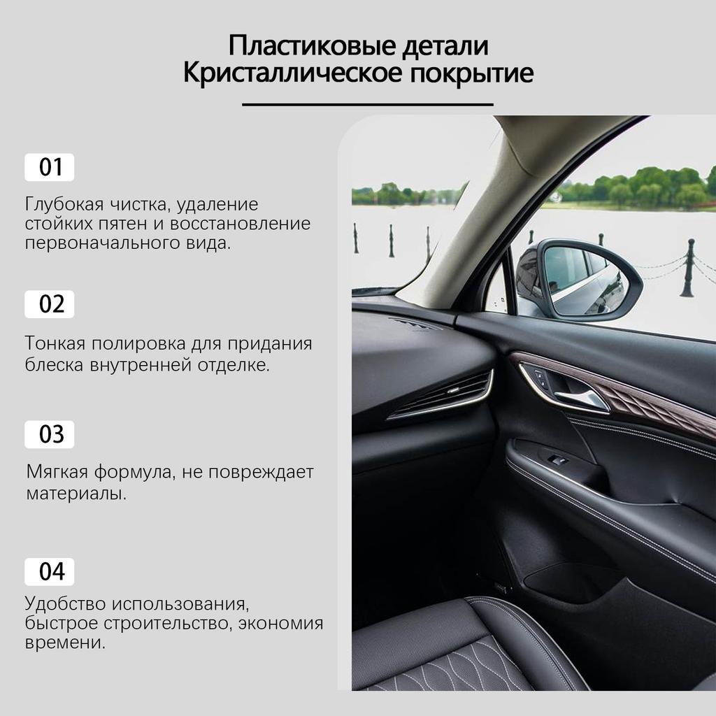 Пластиковый Освежитель и Покрытие Средство для Полировки и Очистки Салона Автомобиля Уход Удаление Пятен Освежитель и Покрытие 30 мл