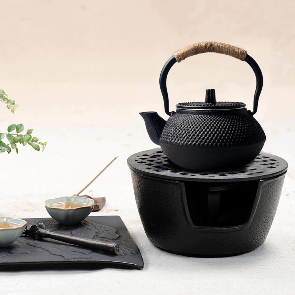 Iron Teapot, Iron Teapot, No Enamel, Iron Supplement, Tea Strainer Included, Stylish Teapot, 300ml, Induction Cooktop Compatible