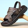 Trend Sandals Men's 2025 Summer New Microfiber Casual Beach Shoes Men's Soft Soles Wear Dual-purpose Cool Slippers