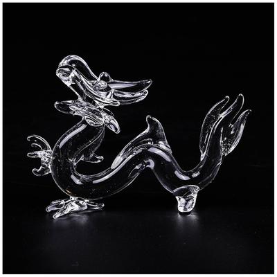 YISHUI Зодиак Прозрачная стеклянная фигурка Главная Стеклянные изделия Стеклянная миниатюрная фигурка животного (Дракон)