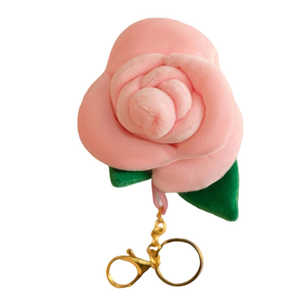 Rose Pendant Decoration For Valentine's Day, Cute Plush Simulation Rose Keychain, Valentine's Day Gift Bouquet