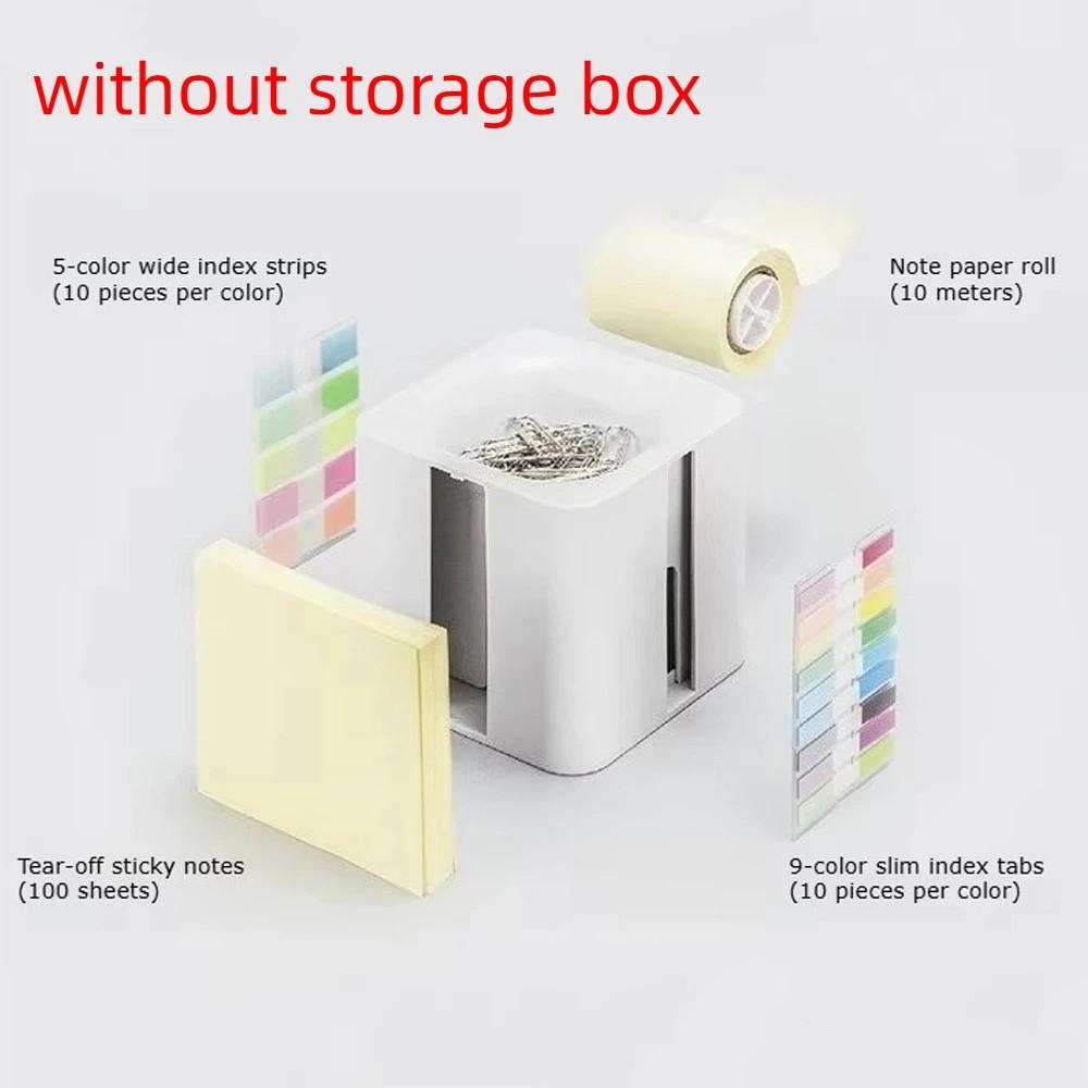 Plastic Desktop Note Holder 5-in-1 Page Marker Case Sticky Note Dispenser Dorm Room