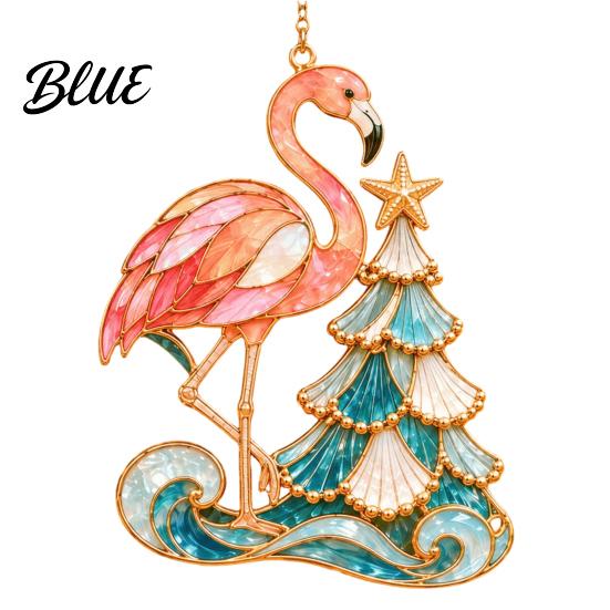 Безопасное для животных Подвесное украшение Фламинго Рождественский ornament Акриловое Прибрежное украшение для елки Украшения Тропический пляжный подвес для Рождественской елки Дома