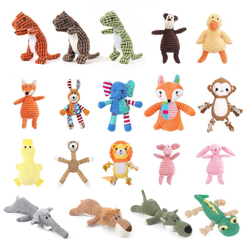 Interactive Cotton Rope Dog Toy with Plush & Sound Features