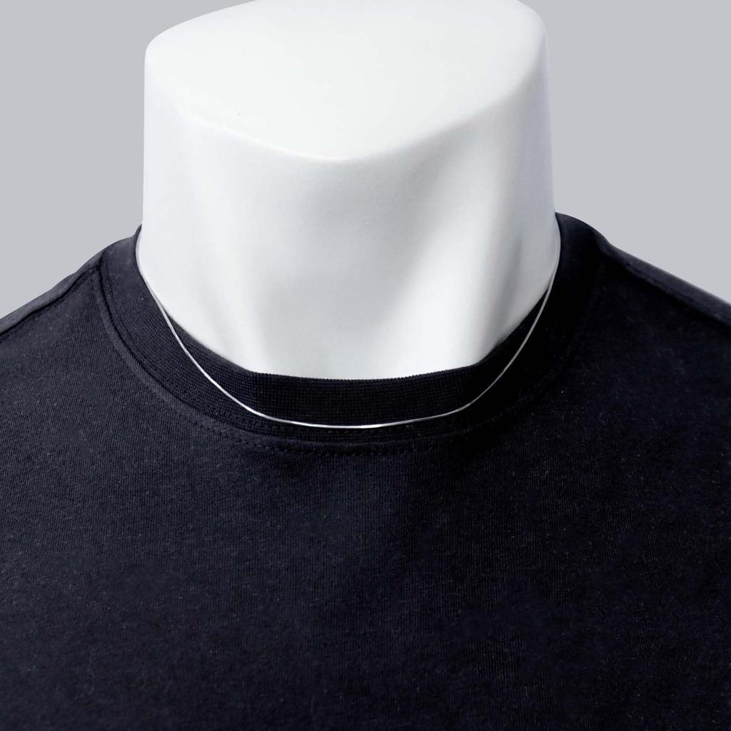 Platinum Chain Necklace Pt850 Snake Width Maximum 45cm Length Adjustable [Lara Christie] 0.7mm Approx. 3.4g Lc97-0023