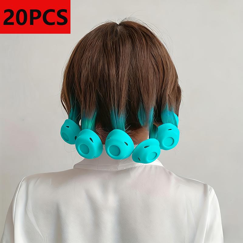 20PCS Silicone Hair Curler Mushroom Hair Curler Bell Hair Curling Artifact Lazy Hair Curler